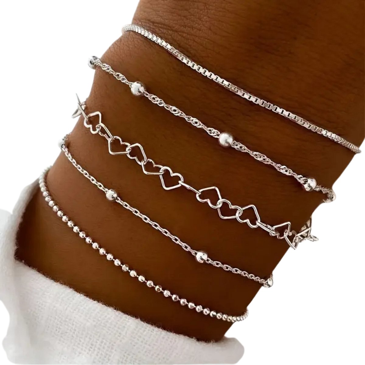 Nivard Armband - Staal - Nep Zilver - Dames - Zilver
