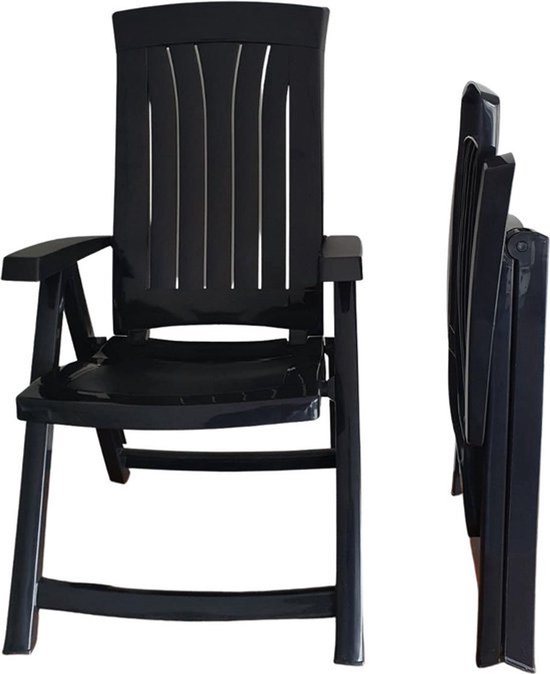 Keter Noa Tuinstoel - 2 stuks - 55x56,5x80cm - metalen onderstel - Blauw
