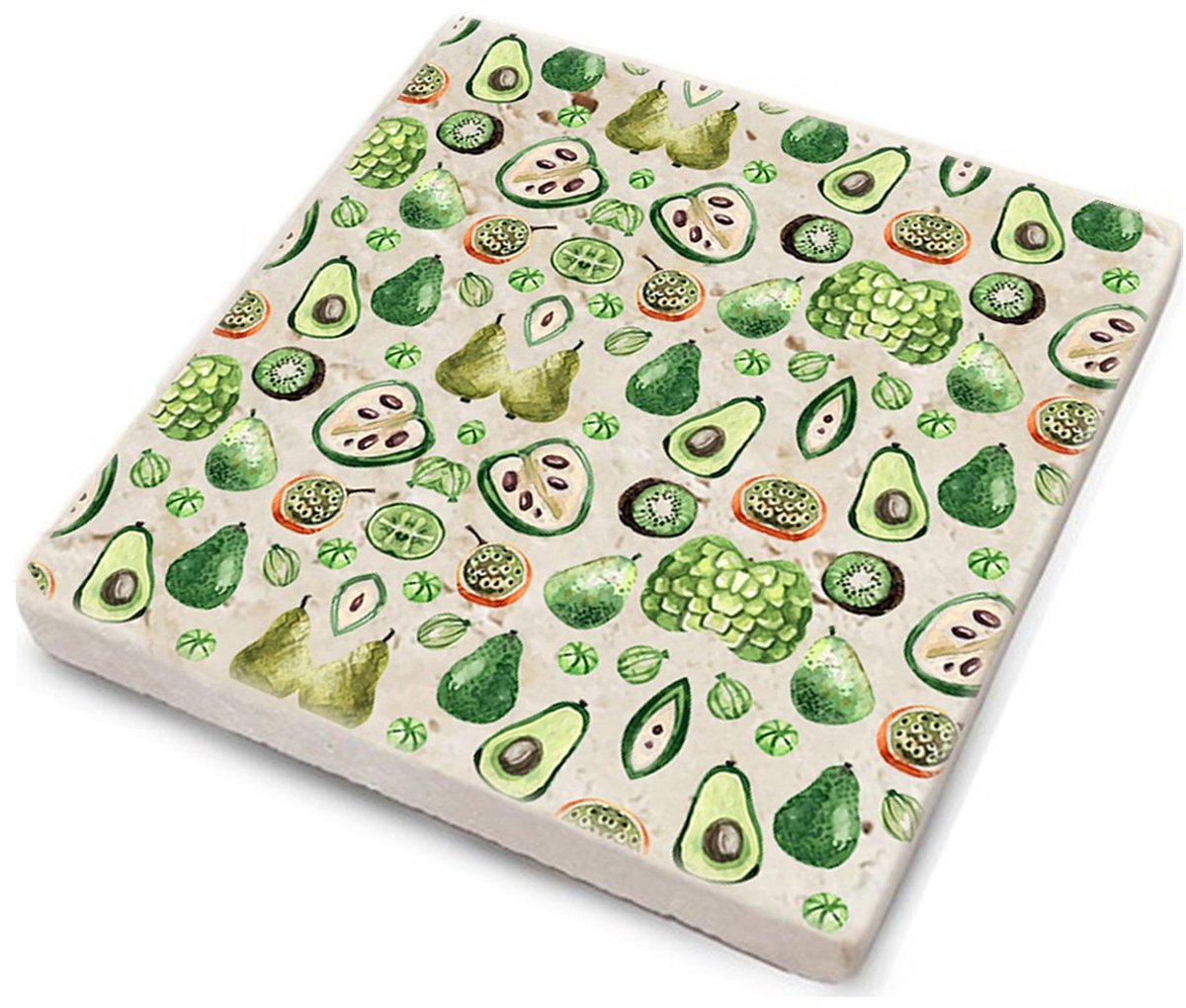 Asir - Onderzetter - Veelkleurig - 10 x 10 x 1 cm - Set van 4