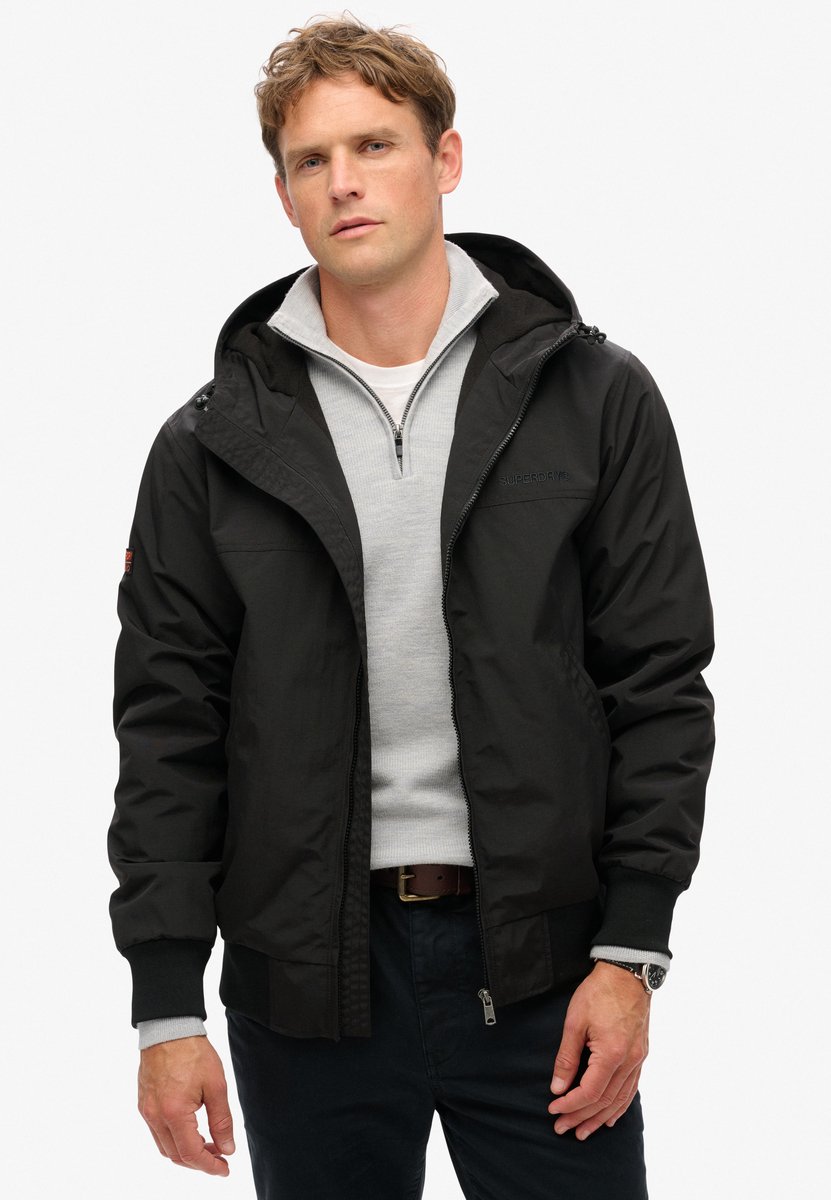 Superdry Surplus Nylon bomberjack met capuchon Heren Buitenjassen Zwart