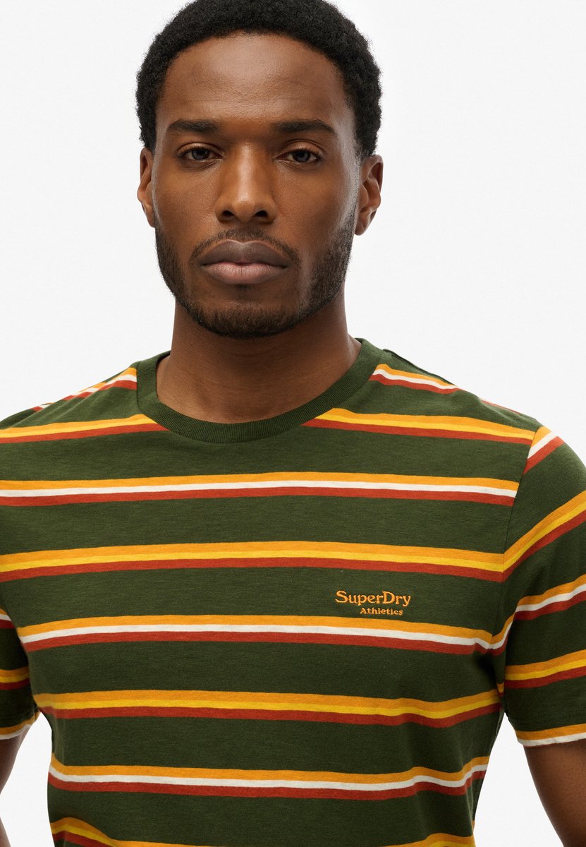 Superdry Essentials T-shirt met strepen Heren T-shirts Groen