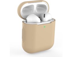 New Age Devi - Hoesje geschikt voor Apple AirPods 12 - Soft Case - Cover - One-piece - Siliconen - Bruin