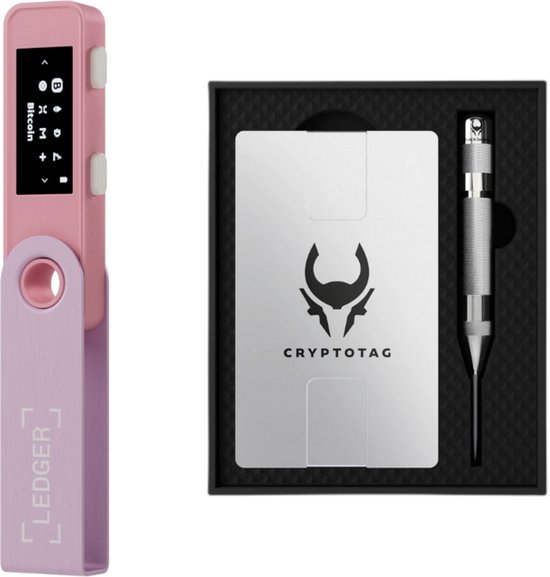 Ledger Nano S Plus - Pastel Pink + Cryptotag Zeus Bundel