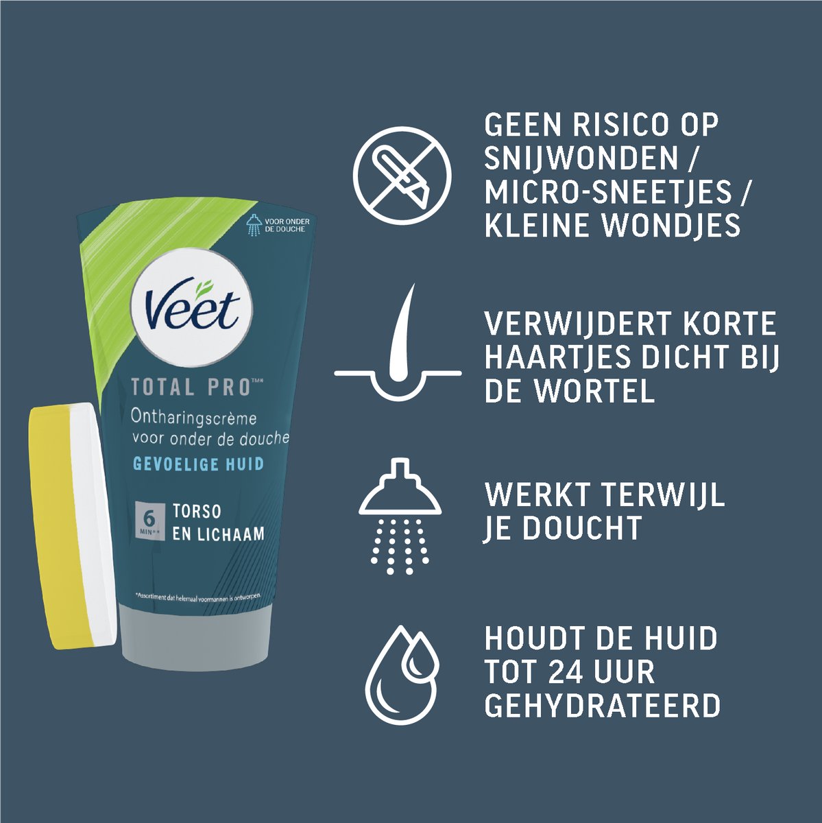 Veet - Ontharingscreme - Man - Gevoelige Huid - In Shower - 150 ml — cadeau in Cadeau-ideeën - foto 4