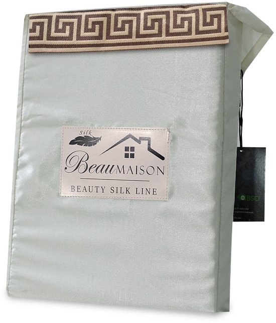 Housse de couette Beauty Silk Satin Dentelle Off White 140x200/220 + 1 taie d'oreiller