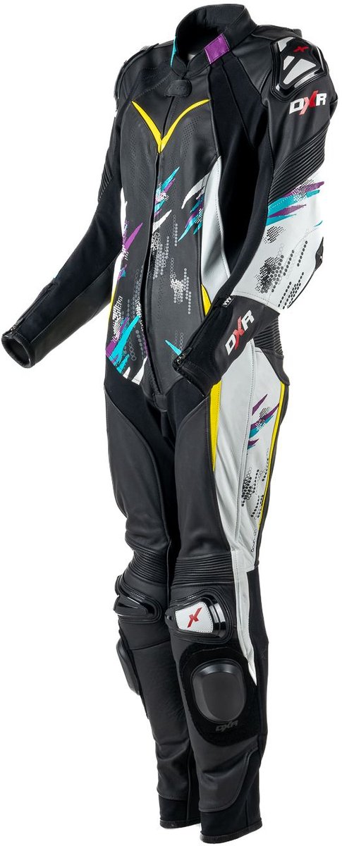 MOTOBLOUZ CARLA Leren Motorpak Dames, Geventileerd, AAA Gecertificeerd, Zwart 34