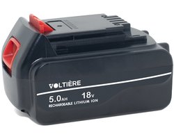 Voltière Vervangende 5 ah Accu Geschikt voor 18v Black & Decker/ Stanley Apparatuur - 5000 mAh Batterij met LED identificatie - BL5018-XJ Series