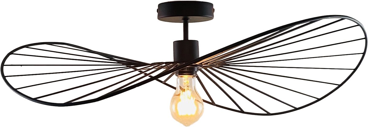 Olucia - JOLINDA - Plafondlamp - Zwart - Vorm: Ovaal