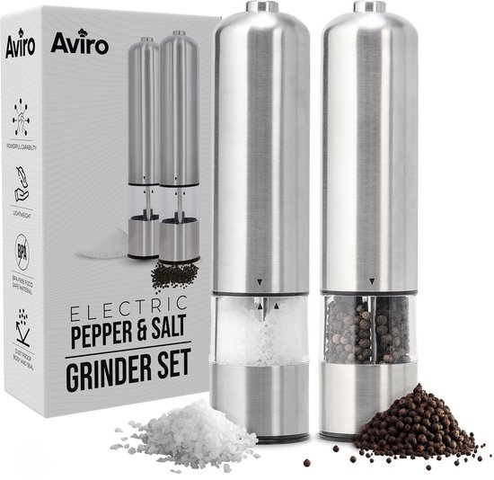 Aviro Elektrische Peper- En Zoutmolen Set