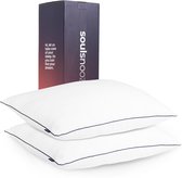 Bol.com Soulsnooze - Luxe Hotel Kwaliteit Hoofdkussen - Set van 2 stuks Hoofdkussens - 60x70 cm - Aanpasbaar Design Kussen- 30 -... aanbieding