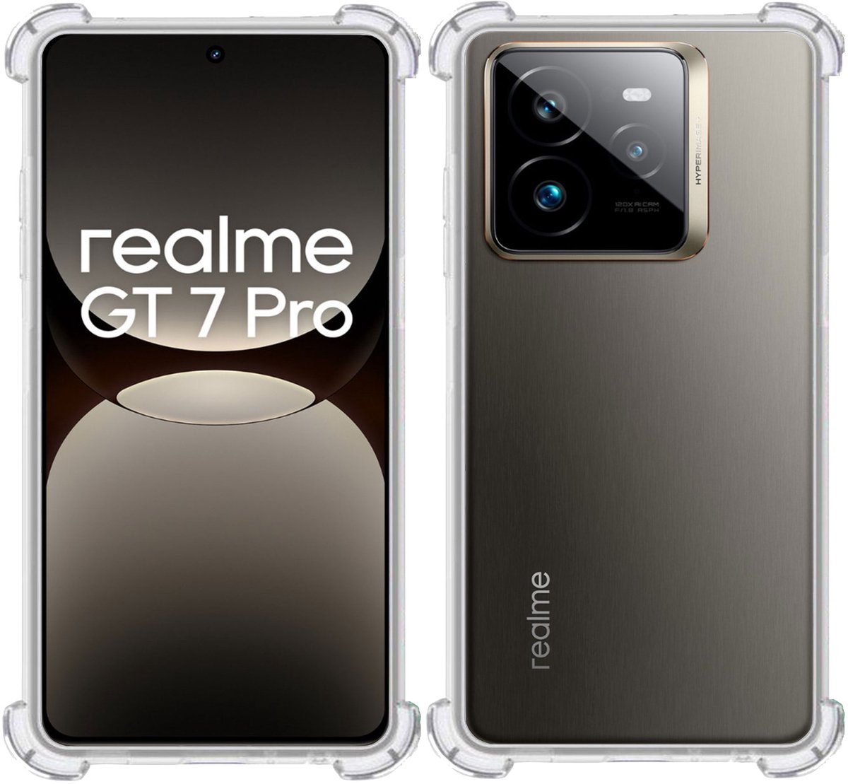 TechNow Hoesje geschikt voor Realme GT 7 Pro – Extreme Shock Case – Case Transparant