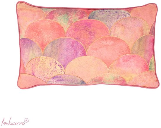 Imbarro Home & Fashion Kussen Waves voor binnen en buiten gemaakt van 100 % gerecycled plastic 31 x 50 cm