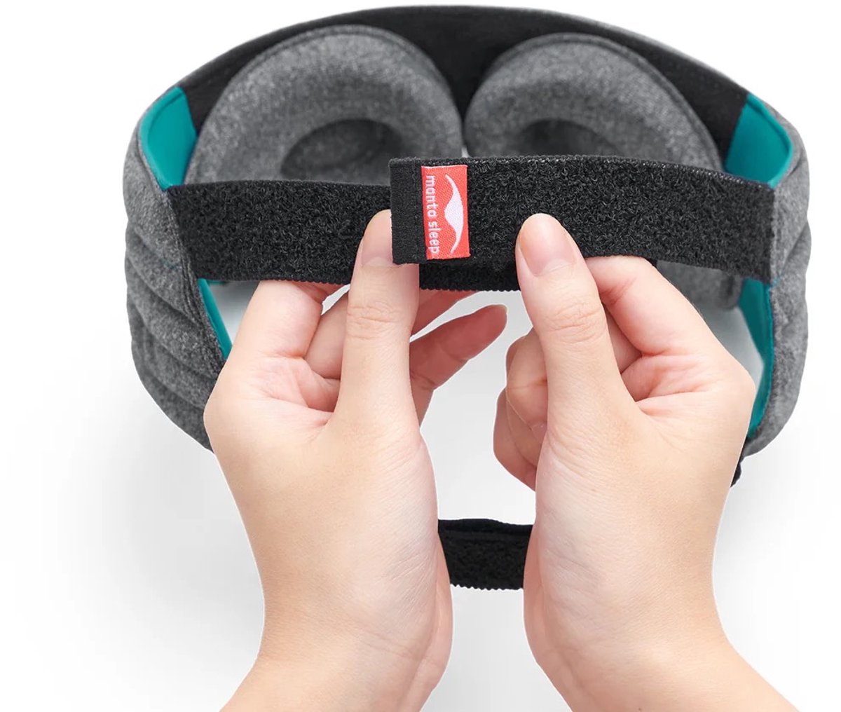 Manta WEIGHTED Sleep Mask - Verzwaard slaapmasker – 100% verduisterend – Geen druk op ogen – Zacht & ademend – Volledig verstelbaar – Voor diepe ontspanning en betere slaap - Geschikt voor zijslapers — afbeelding 7