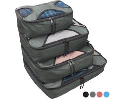 Volcan Packing Cubes - Koffer Organizer Set - Backpack en Koffer - 4 Delig - Travel Cubes - Groen