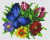 Pixelhobby Classic Vlinder met Bloemen 10x12 cm