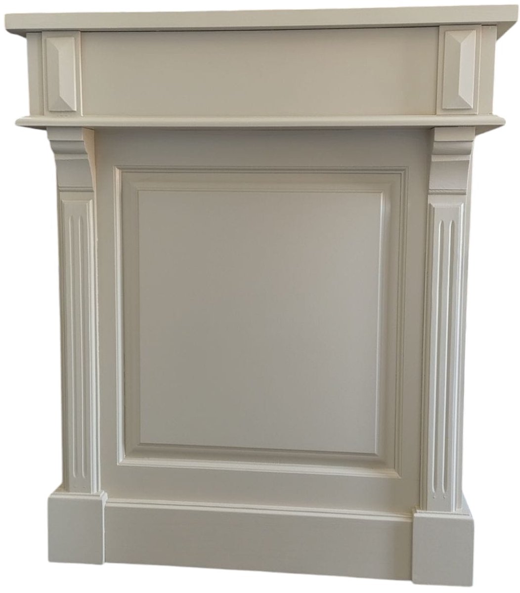 massief houten landelijk bar/balie/ toonbank - beige/zand - 90 cm
