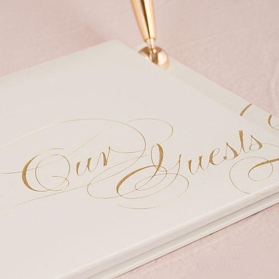 Weddingstar Gastenboek met pen Elegance Gold | bol.com