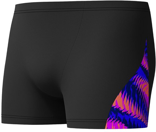 Speedo Herren Aquashort Allover V-Cut | Wettkampf-Badeanzug, Chlorbeständig | Mit UPF 50+ & Galaktischem Muster