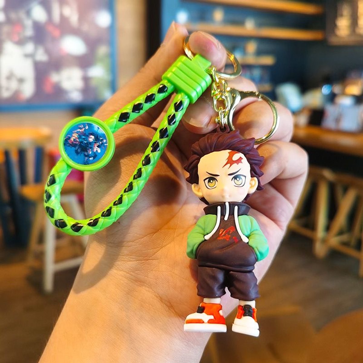 Nieuwe Demon Slayer Sleutelhanger Leuke Cartoon Pop Schooltas Hanger Auto Sleutelhanger Tas Cadeau Ornament Tanjiro