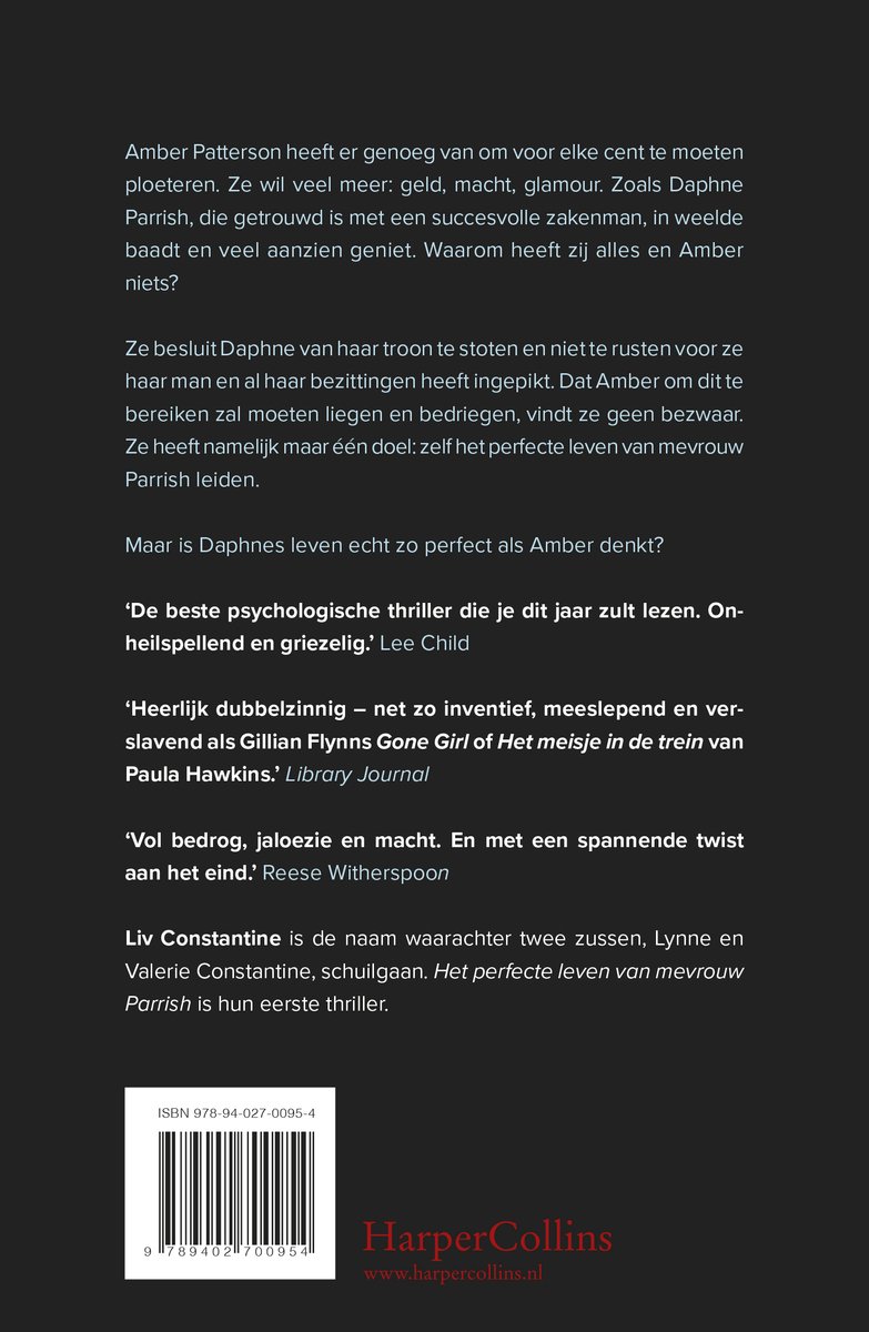Het perfecte leven van mevrouw Parrish - back cover