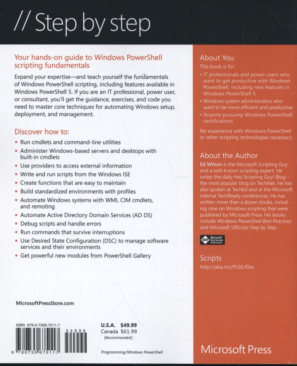 Windows PowerShell Step By Step 3e, Ed Wilson | 9780735675117 | Boeken ...