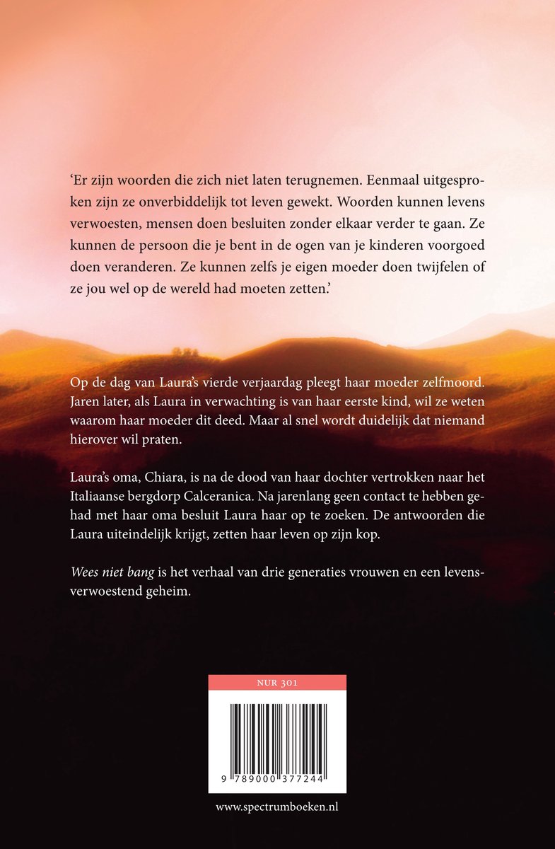 Wees niet bang - back cover