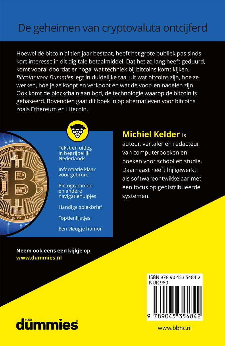 Bitcoins voor Dummies, Michiel Kelder | 9789045354842 | Boeken | bol