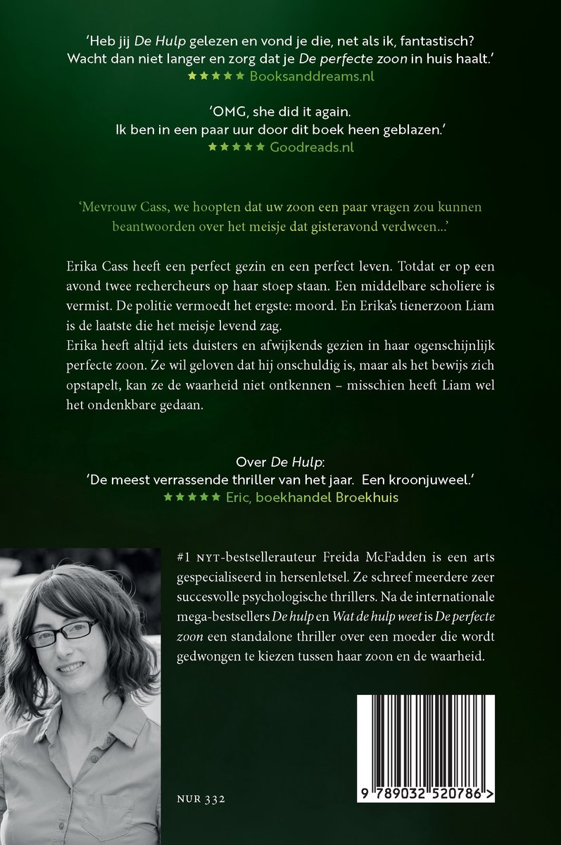 De perfecte zoon - back cover