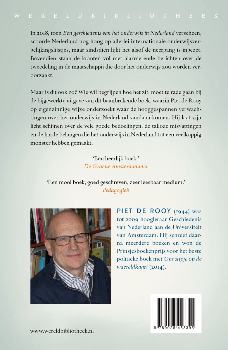Een geschiedenis van het onderwijs in Nederland - back cover