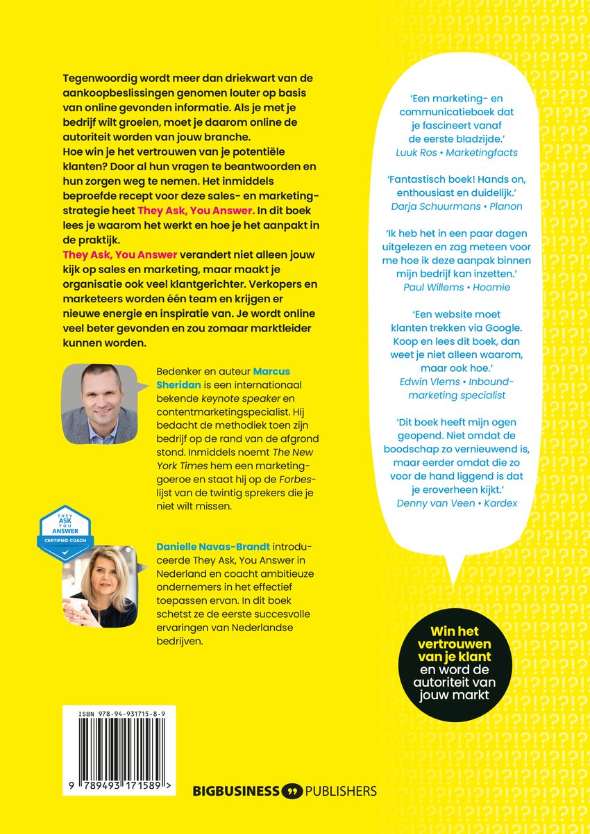 They Ask, You Answer - back cover