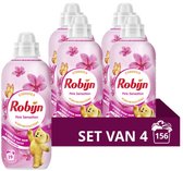 Bol.com Robijn Classics Wasverzachter - Pink Sensation - 4 x 39 wasbeurten - Voordeelverpakking aanbieding