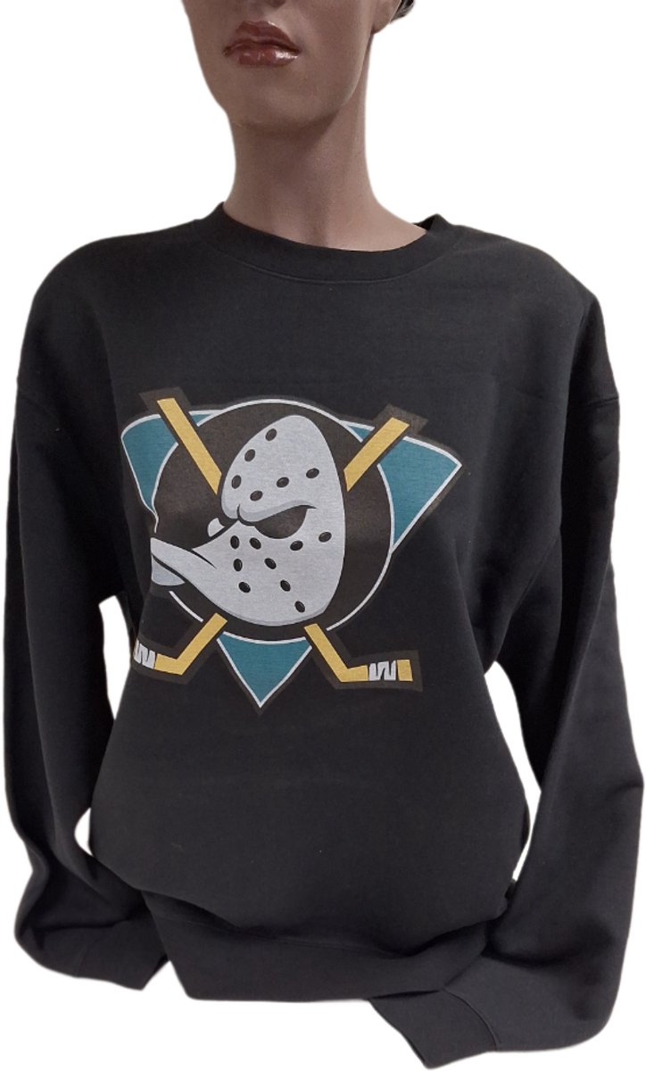 MIGHTY DUCKS - CREWNECK -BLACK-XL