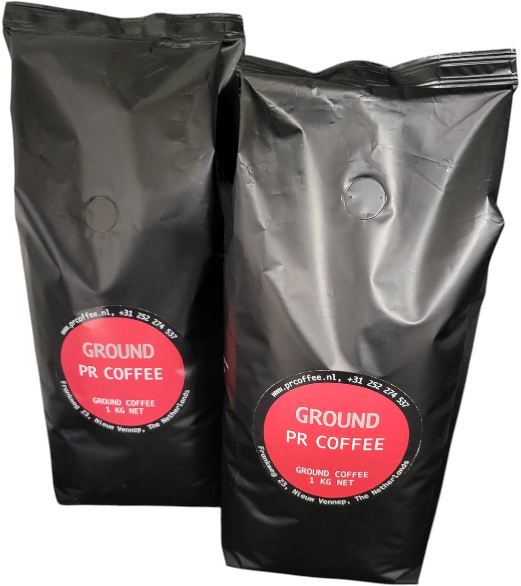 Goedkoopste 2 x 1 kg gemalen (ground) koffie - intensiteit 3/5 - PR Coffee