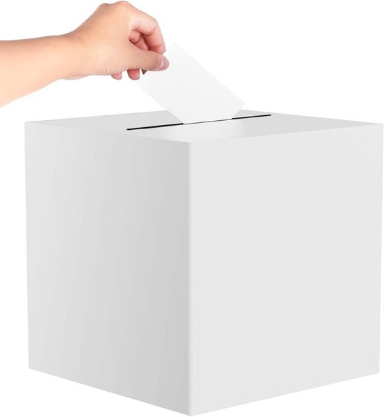 Giadun Glazen bruiloftskaartenbox met sleuf , grote transparante