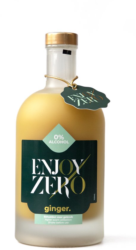 Enjoy de Zero Ginger - 70cl | Boisson au gingembre - sans alcool | Rafraîchissant et épicé | Mélangeur de jus de gingembre de Premium 0,0 %