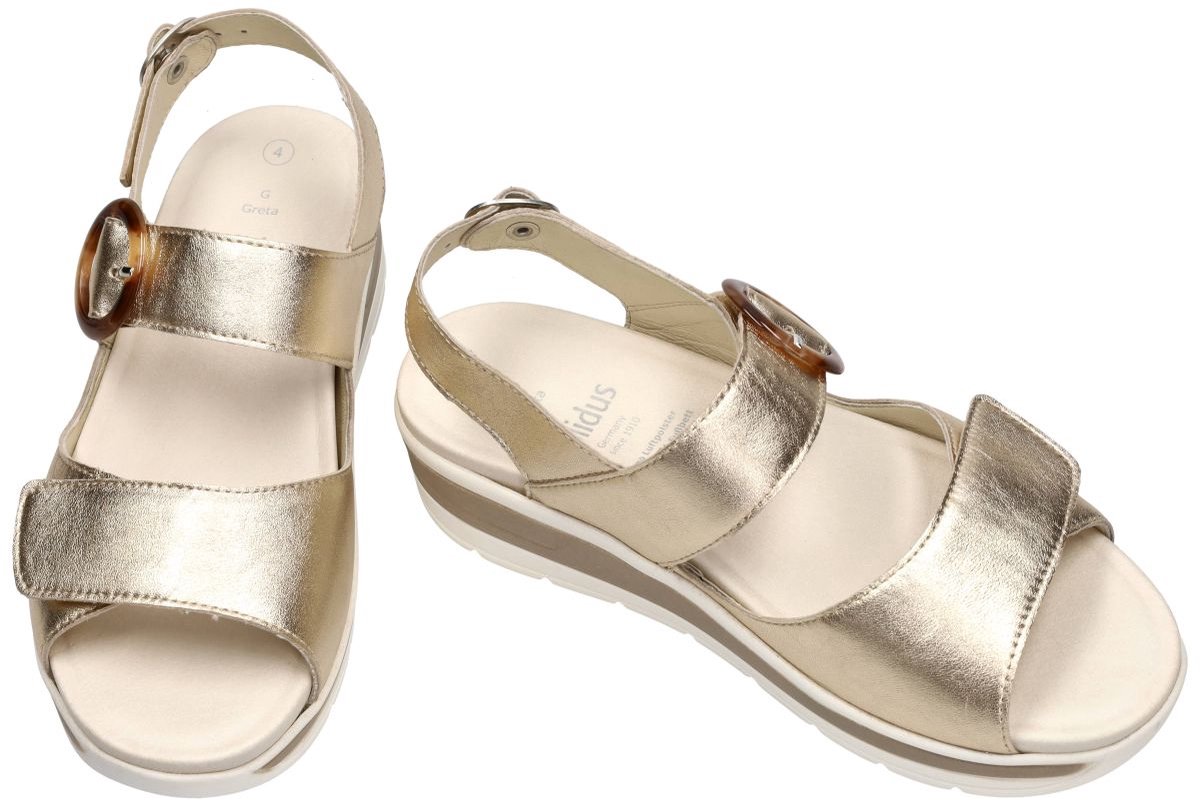 Solidus -Dames - goud - sandalen - maat 40.5