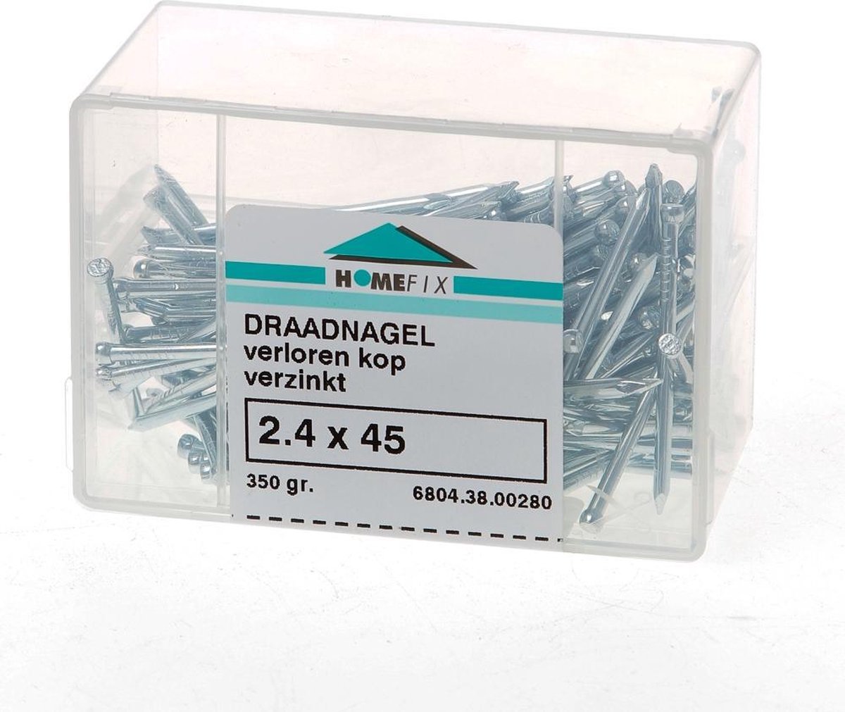 Hoenderdaal Draadnagel verloren kop gegalvaniseerd 2.4 x 45mm 350 gram