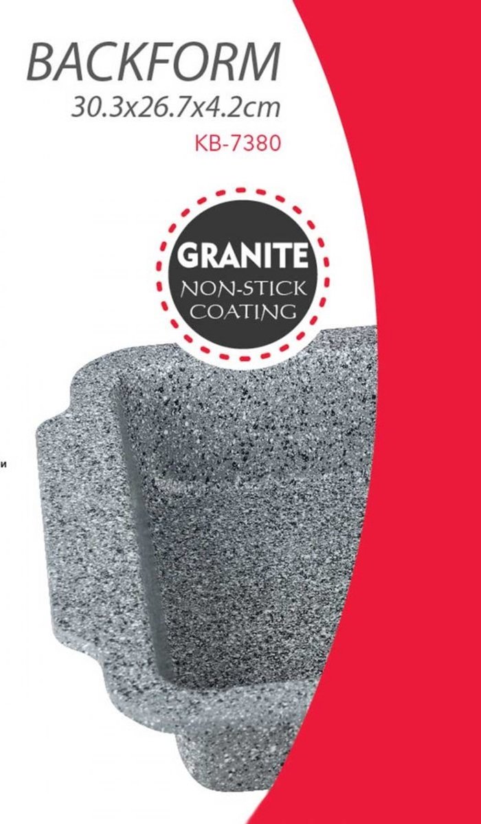 Klausberg KB-7380 - Bakvorm - Granieten Antiaanbaklaag - 30,3x26,7x4,2cm