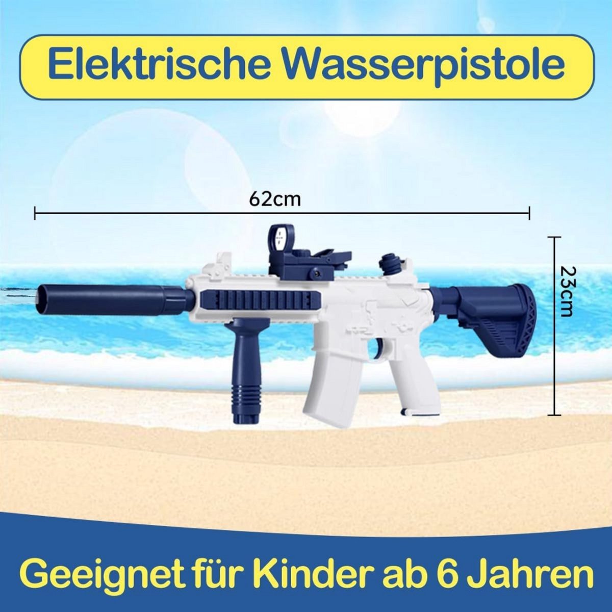 Waterpistool elektrisch - Automatisch waterpistool - Zomer speelgoed - Watergevecht - Super Soaker - Oplaadbaar waterpistool - Kinderplezier - Waterpret - Strand speelgoed - Tuinspeelgoed - Elektrisch speelgoed - Waterbattle - Outdoor fun - Vakanties — afbeelding 11