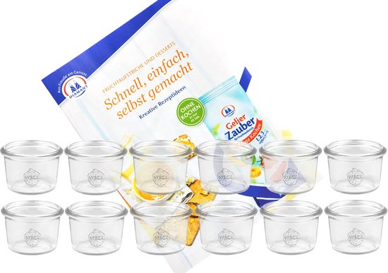 MamboCat Lot de 50 bocaux en verre de 230 ml avec couvercle noir