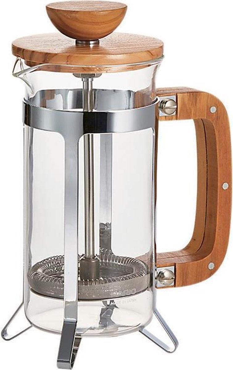 Hario Cafe Press Wood Olijfhout 2 Kops - 300ml | bol.com