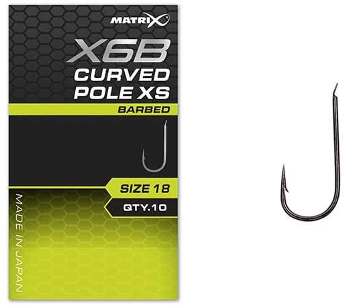 Matrix X6B Curved Pole XS Spade-Barbed (10 pcs) - Maat : 18