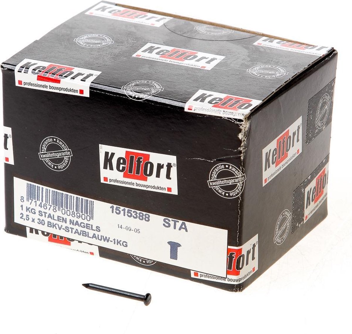 Kelfort Stalen nagel 52-54 RC bombe kop 30 x 2.5mm 1kg