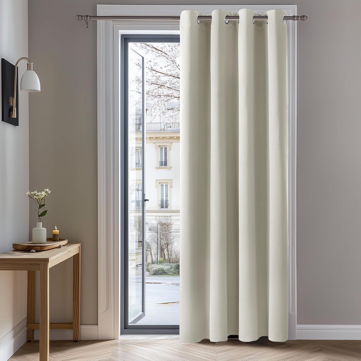 Verduisterende Gordijnen met Ringen - Geschikt voor Slaapkamer en Woonkamer - 1 Stuk - Crème - 140x180 cm