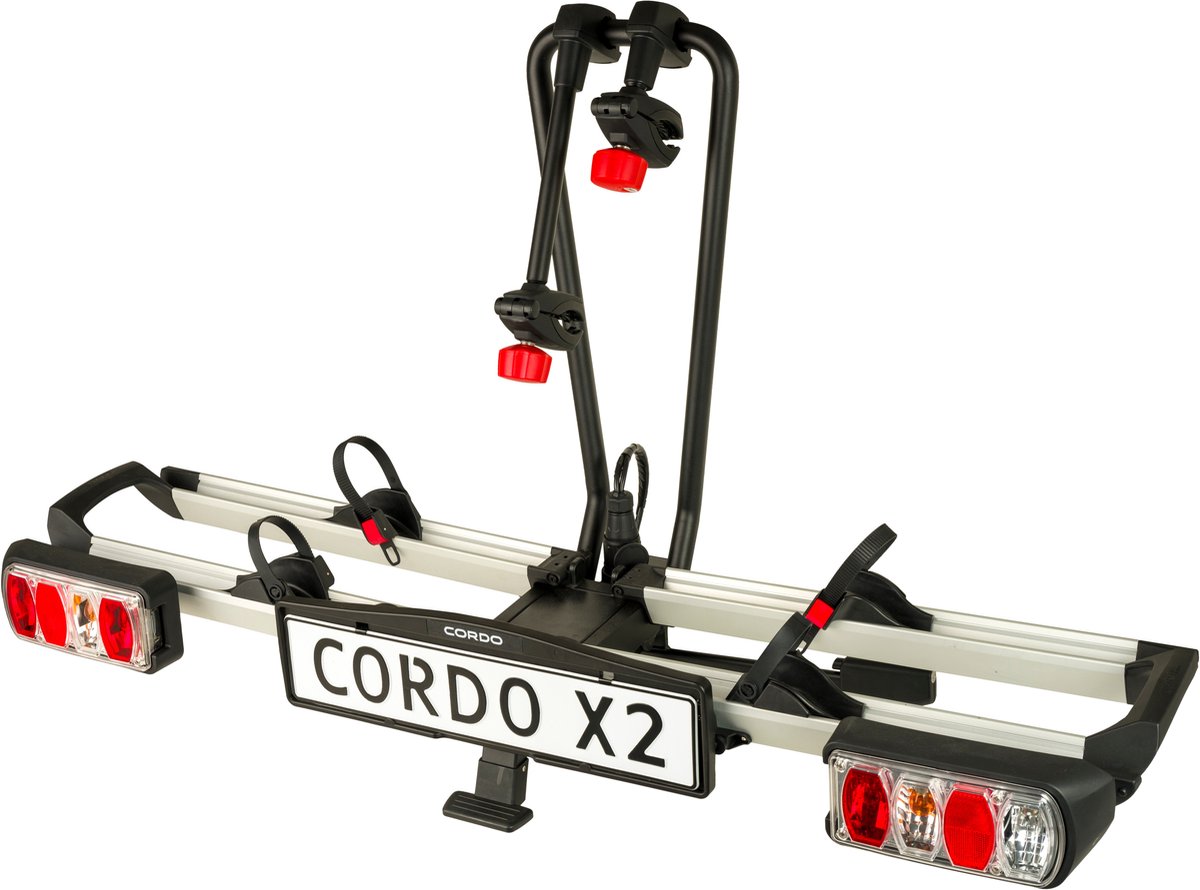 Cordo X2 - Fietsendrager Trekhaak - Geschikt voor 2 (elektrische) Fietsen - Kantelbaar - Compact opvouwbaar – foto 2