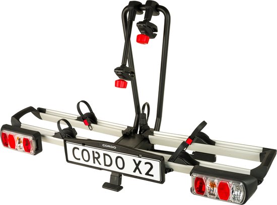 Cordo X2 - Fietsendrager Trekhaak - Geschikt voor 2 (elektrische) Fietsen - Kantelbaar - Compact opvouwbaar van Cordo — afbeelding 2