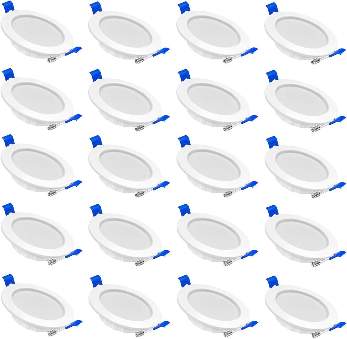 Aufun LED Inbouwlamp Zwenkbaar 20 x 5W Koel Wit LED Plafondspot LED Inbouwspot LED Inbouwspot Spotlight LED Plafondspot
