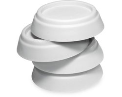 4x Dparts wasmachine trillingsdempers - wit - dempers van rubber - anti trilling schokdempers voetjes