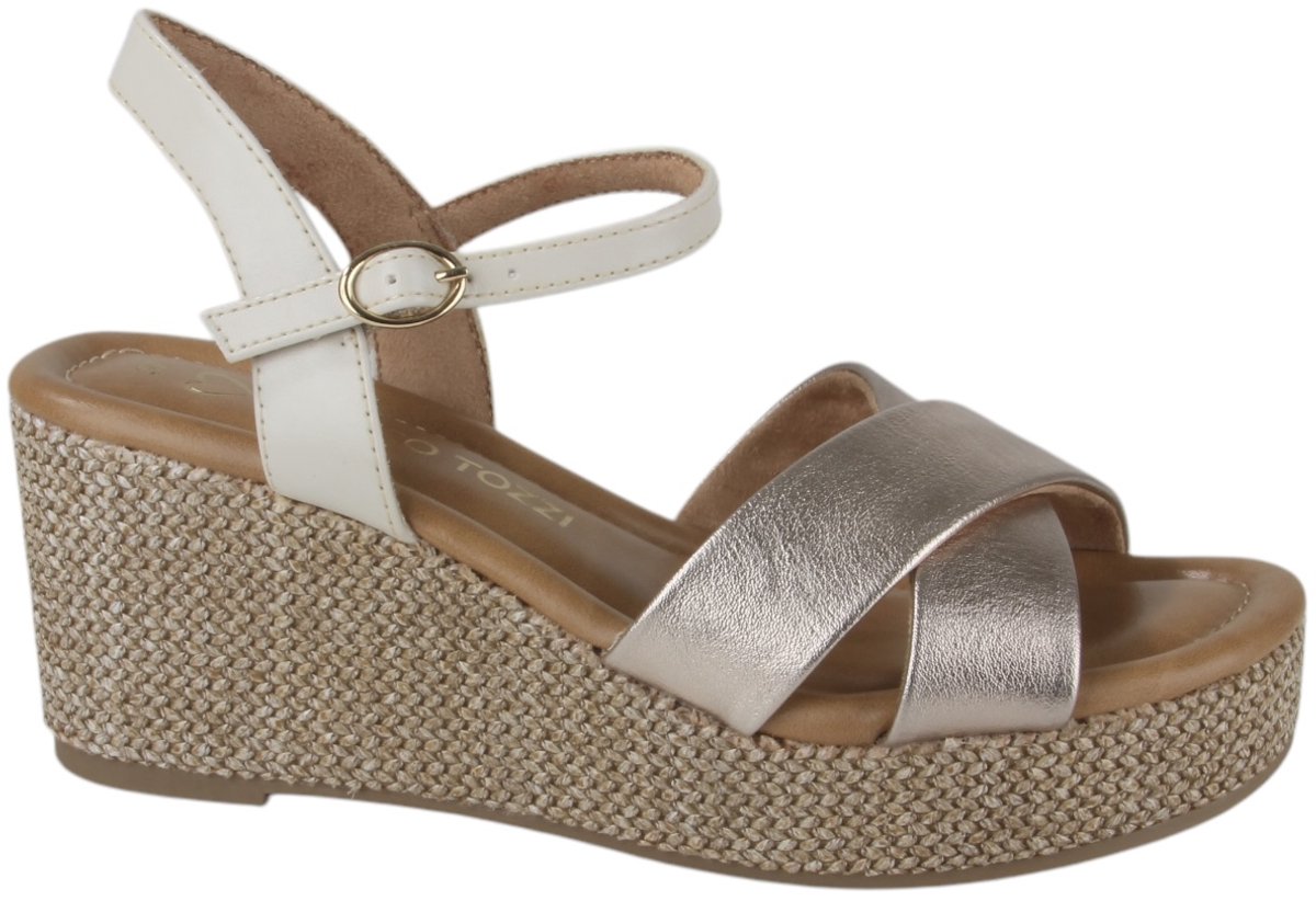 Marco Tozzi 2-28397-42-960 dames sandalen sportief maat 41 metallic