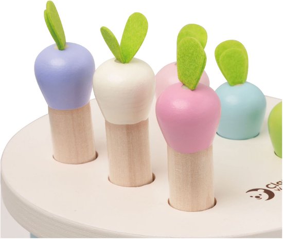 Classic World houten hamerbank educatief speelgoed - wortels slaan.